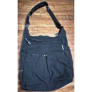 Ellington Crossbody‎ MULTIPLE POCKETS Bag Black Canvas Leather Travel Organizer